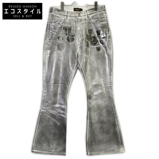 MASU エム エー エス ユー 【MASU BOYS】B25K6PT006 シルバー EMBLEM BELL-BUTTOM JEANS ボトムス