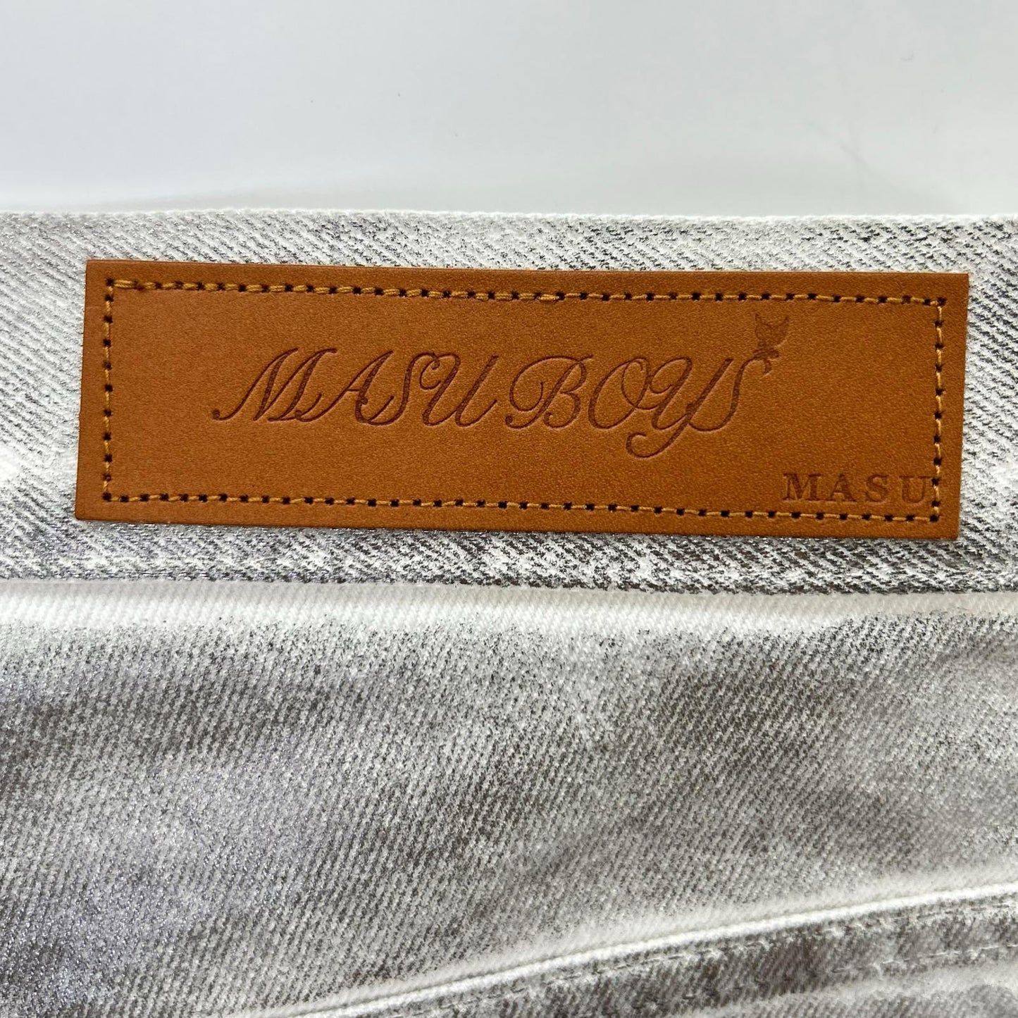 MASU エム エー エス ユー 【MASU BOYS】B25K6PT006 シルバー EMBLEM BELL-BUTTOM JEANS ボトムス