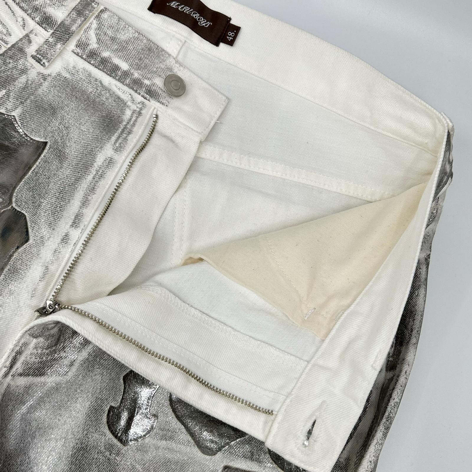 MASU エム エー エス ユー 【MASU BOYS】B25K6PT006 シルバー EMBLEM BELL-BUTTOM JEANS ボトムス