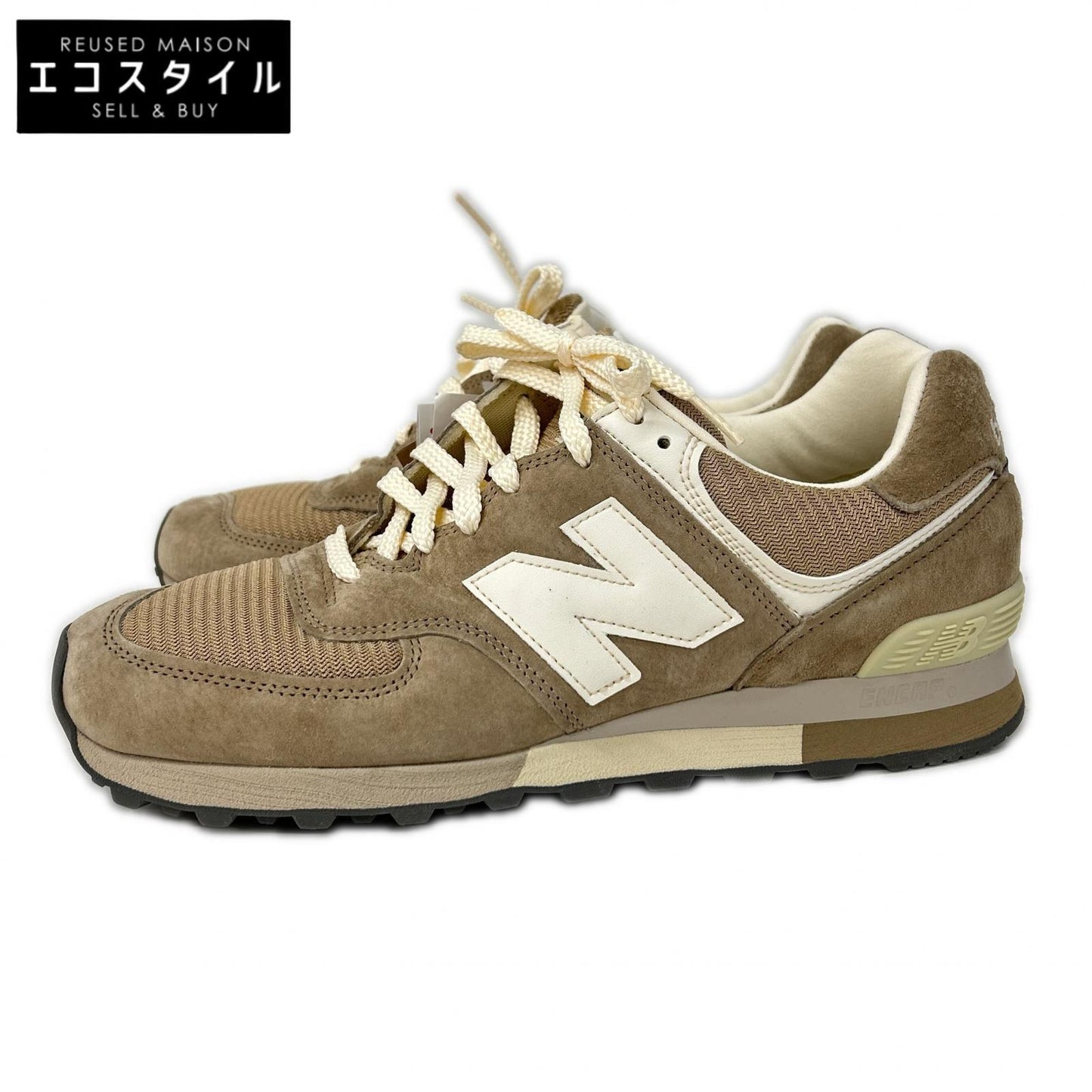 NEW BALANCE ニューバランス 【新品同様】OU576BEI Made in England スエード/メッシュ スニーカー シューズ