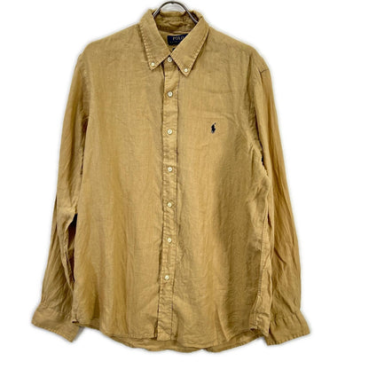 POLO RALPH LAUREN ポロ ラルフローレン ベージュ クラシックフィット リネンシャツ トップス