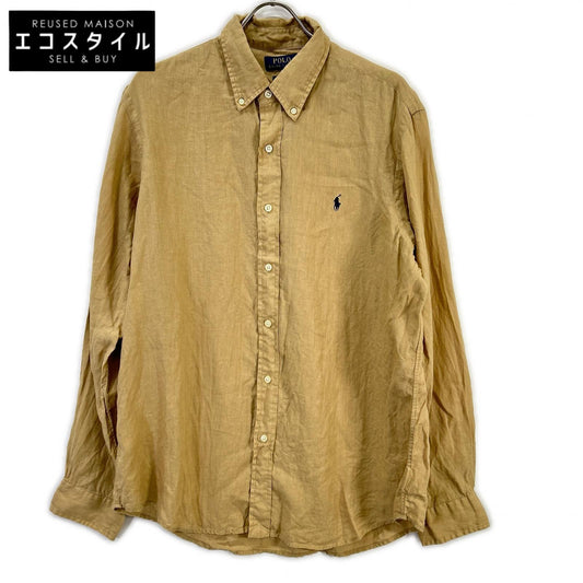 POLO RALPH LAUREN ポロ ラルフローレン ベージュ クラシックフィット リネンシャツ トップス