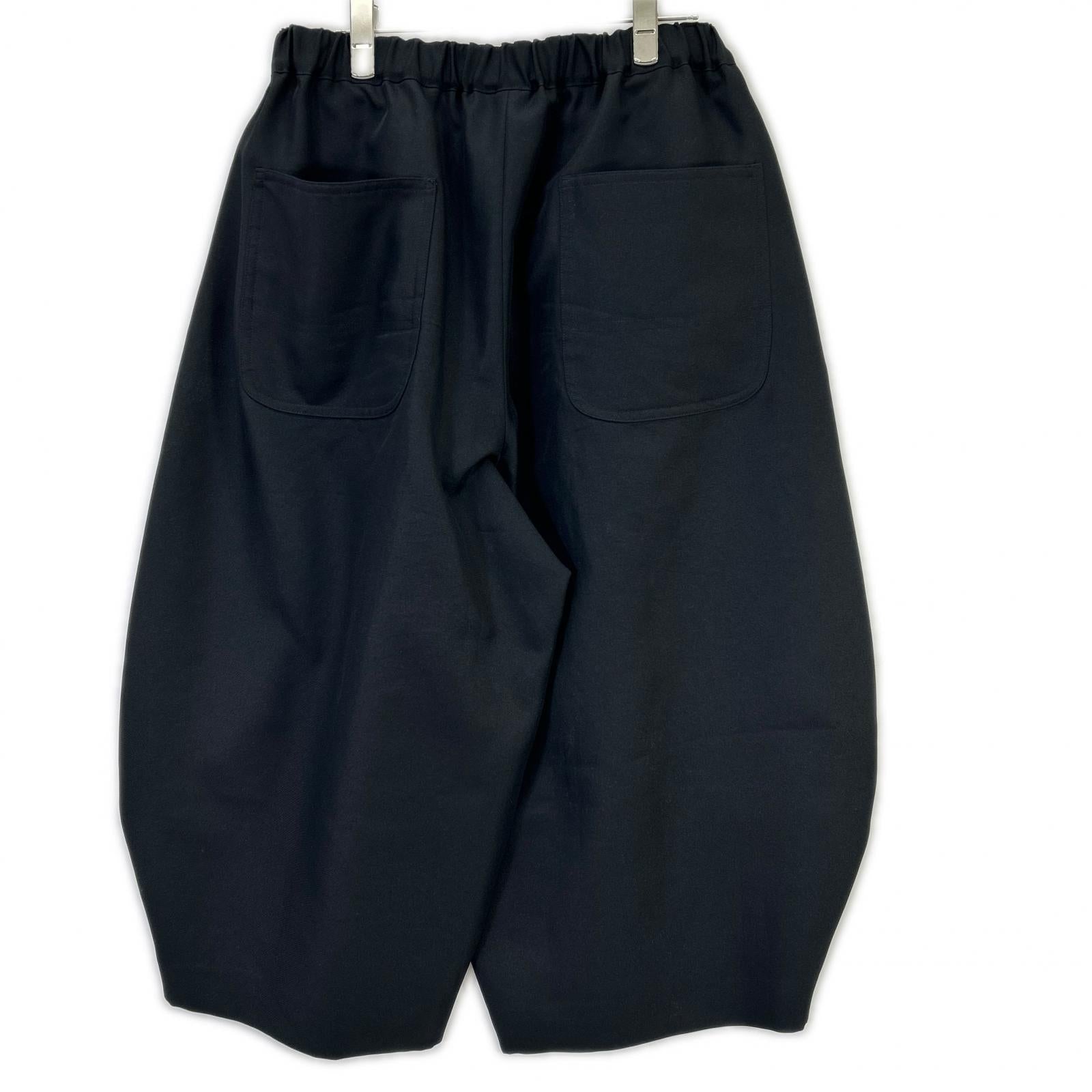 BLACKCOMMEdesGARCONS ブラックコムデギャルソン 1O-P024 25SS ブラック エステルツイル サルエルパンツ ボトムス
