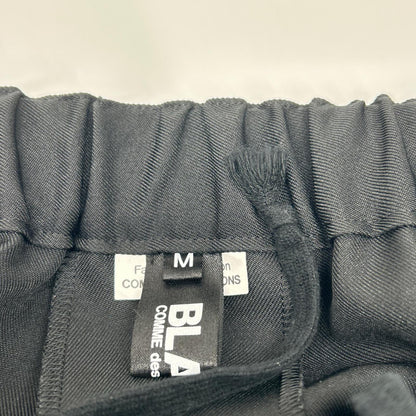 BLACKCOMMEdesGARCONS ブラックコムデギャルソン 1O-P024 25SS ブラック エステルツイル サルエルパンツ ボトムス
