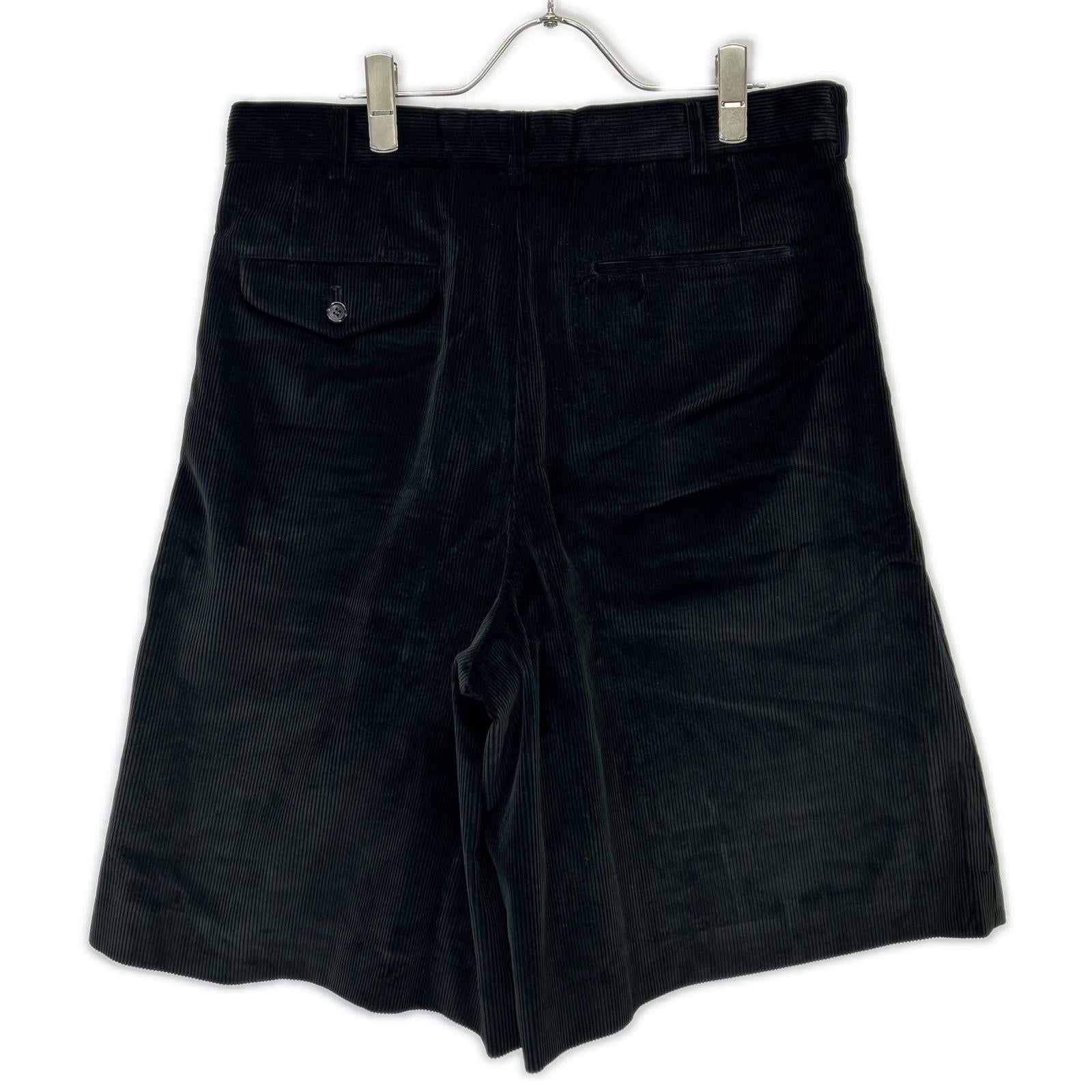 COMMEdesGARCONS HOMME PLUS コムデギャルソンオムプリュス PJ-P006 22AW ブラック CORDUROY WIDE LEG TROUSERS ボトムス