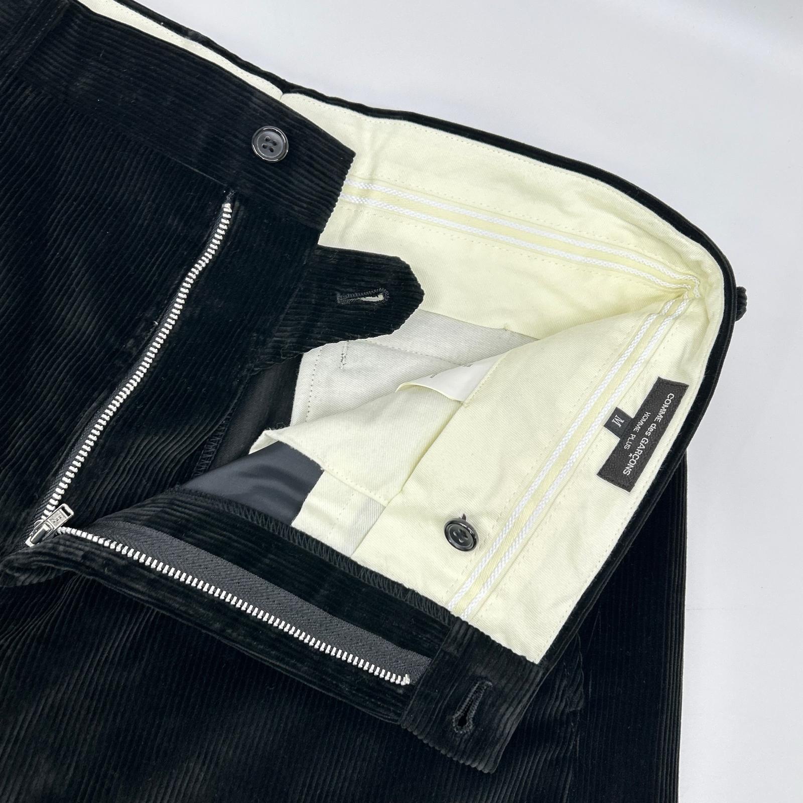 COMMEdesGARCONS HOMME PLUS コムデギャルソンオムプリュス PJ-P006 22AW ブラック CORDUROY WIDE LEG TROUSERS ボトムス