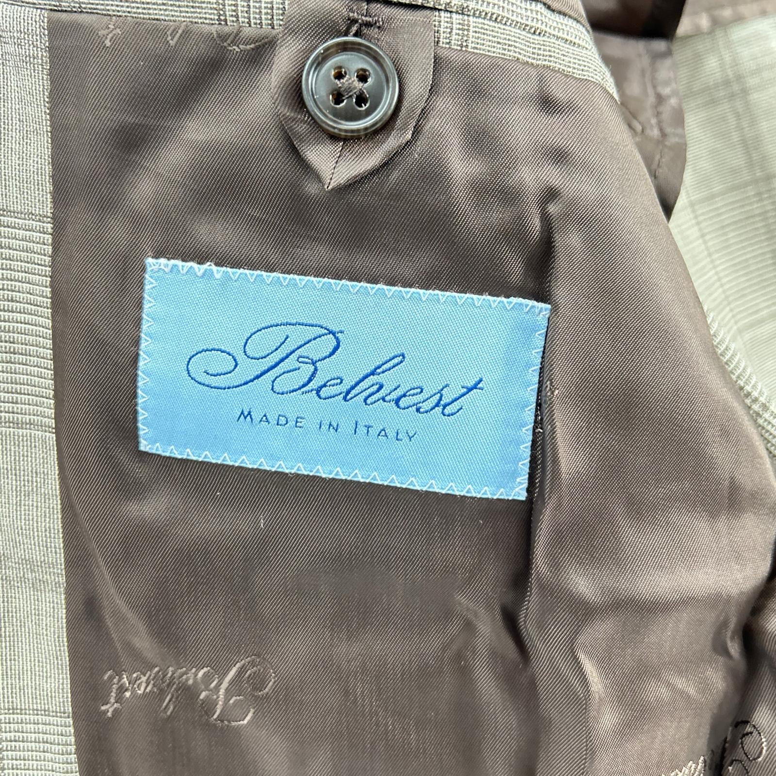 Belvest ベルベスト A71100 ブラウン チェック SUPER130's ウール チェック スーツ スーツ セットアップ