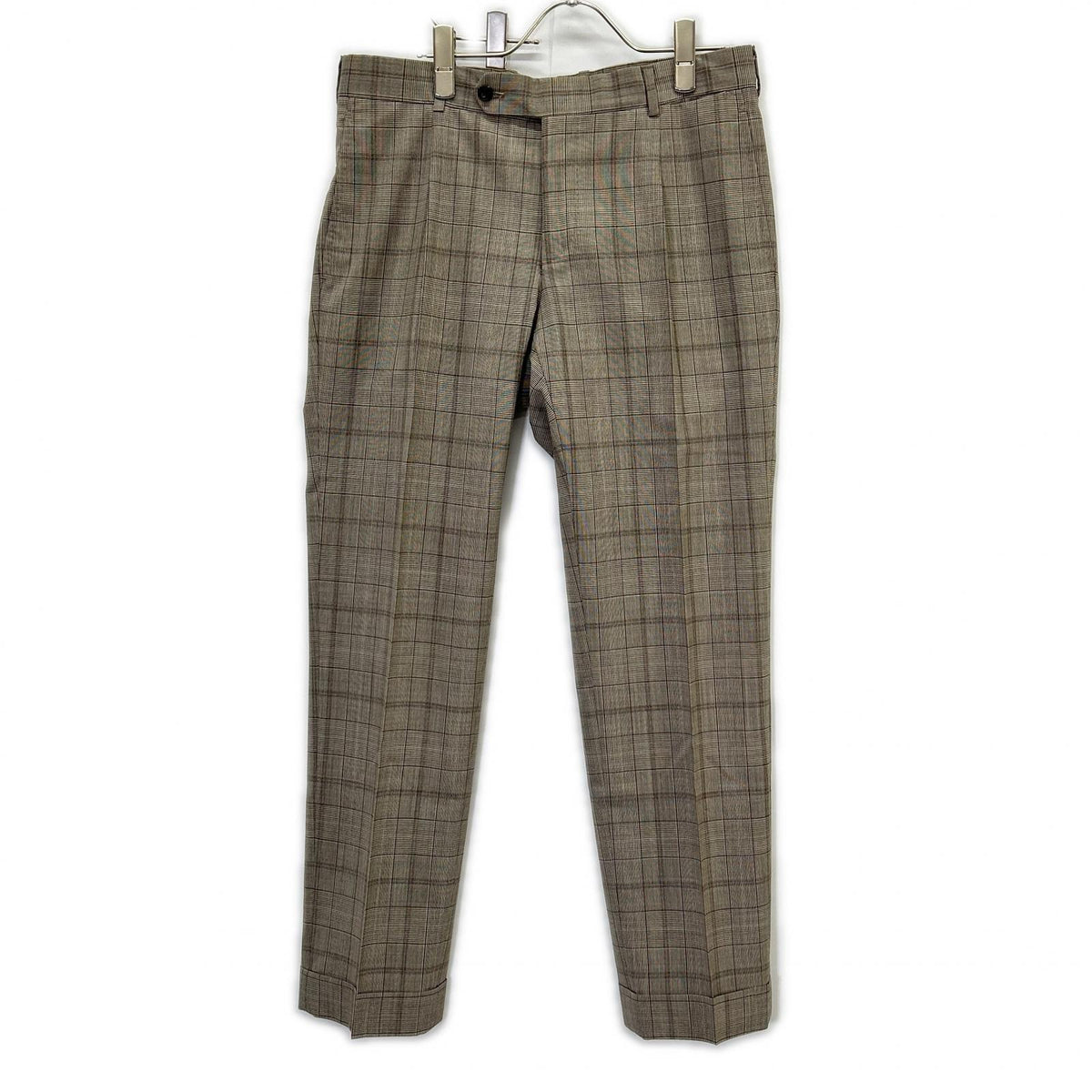Belvest A71100 Brown Check SUPER130's Wool Check Suit Suit Set