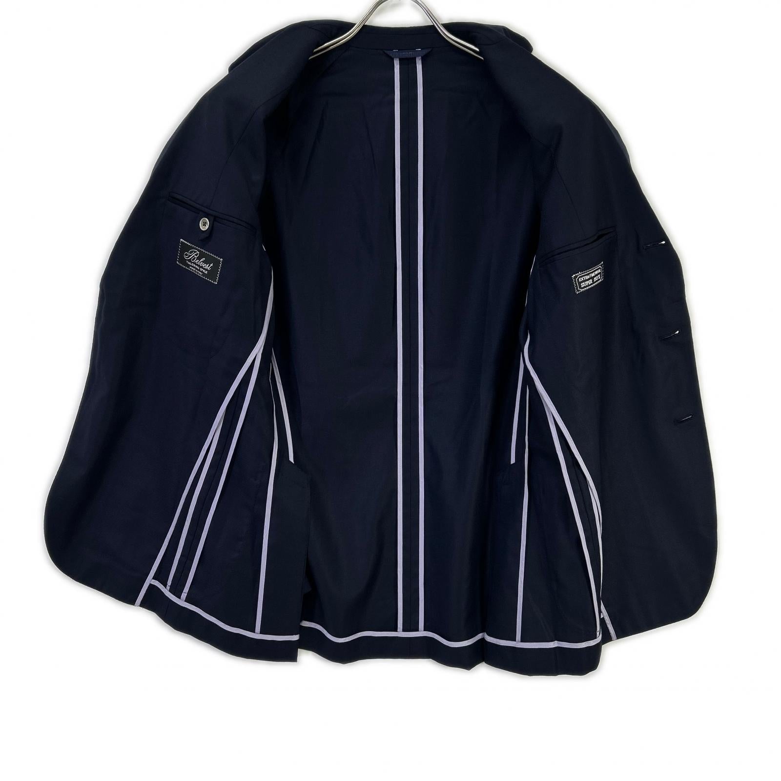 Belvest ベルベスト G10647 ネイビー SUPER150's ウール JACKET IN THE BOX 3Bジャケット ジャケット