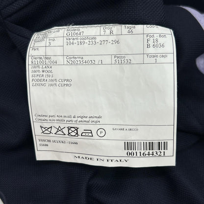 Belvest ベルベスト G10647 ネイビー SUPER150's ウール JACKET IN THE BOX 3Bジャケット ジャケット