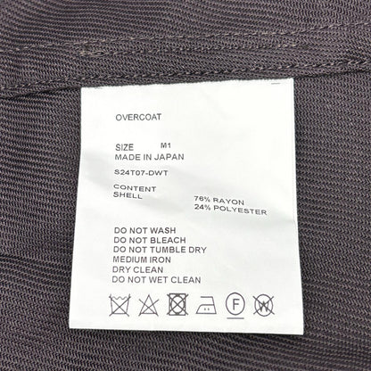 OVERCOAT オーバーコート S24T07-DWT ダークブラウン ドロップショルダーコート コート