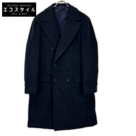 BARNEYSNEWYORK バーニーズニューヨーク RE015F13X ネイビー ダブルブレスト ウールカシミヤ コート コート