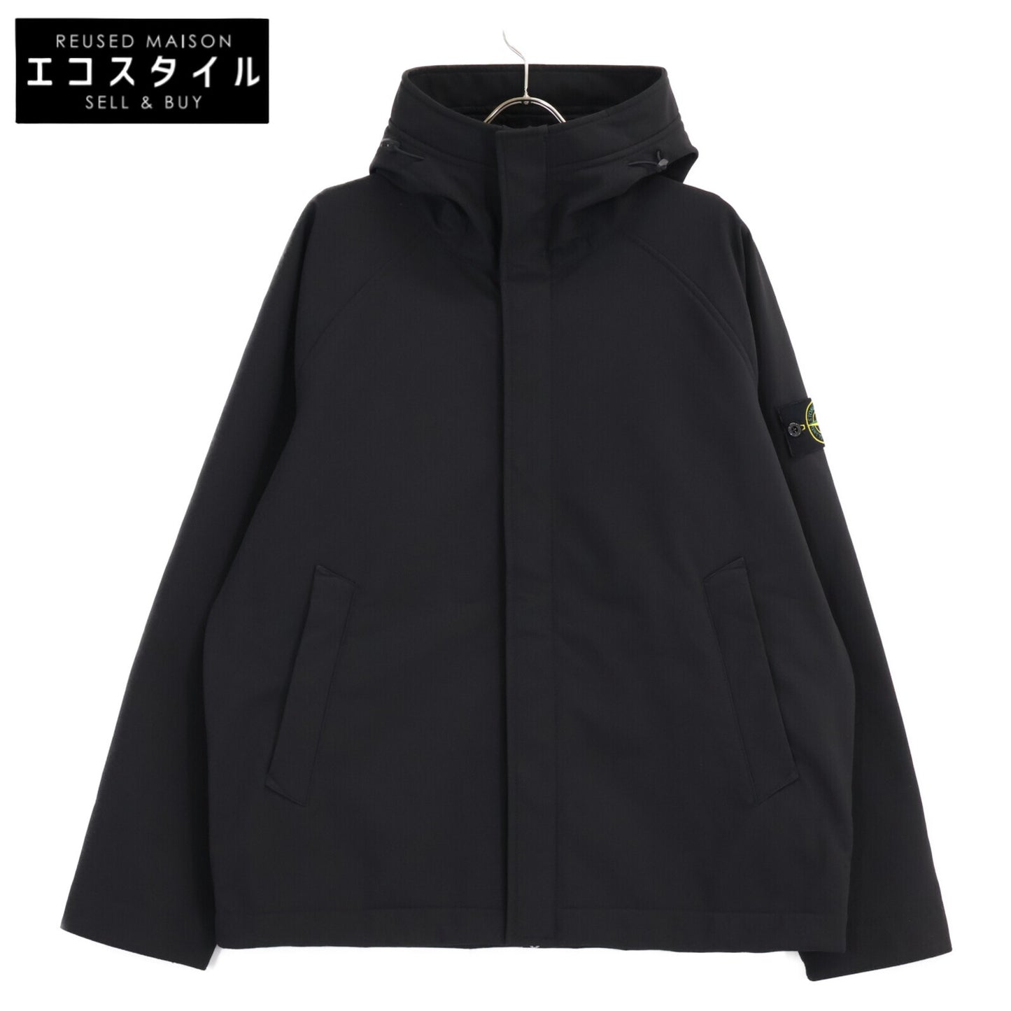 STONE ISLAND ストーンアイランド K2S15Q100010S0B22 ブラック SOFT SHELL-R フーデッド ジャケット ジャケット