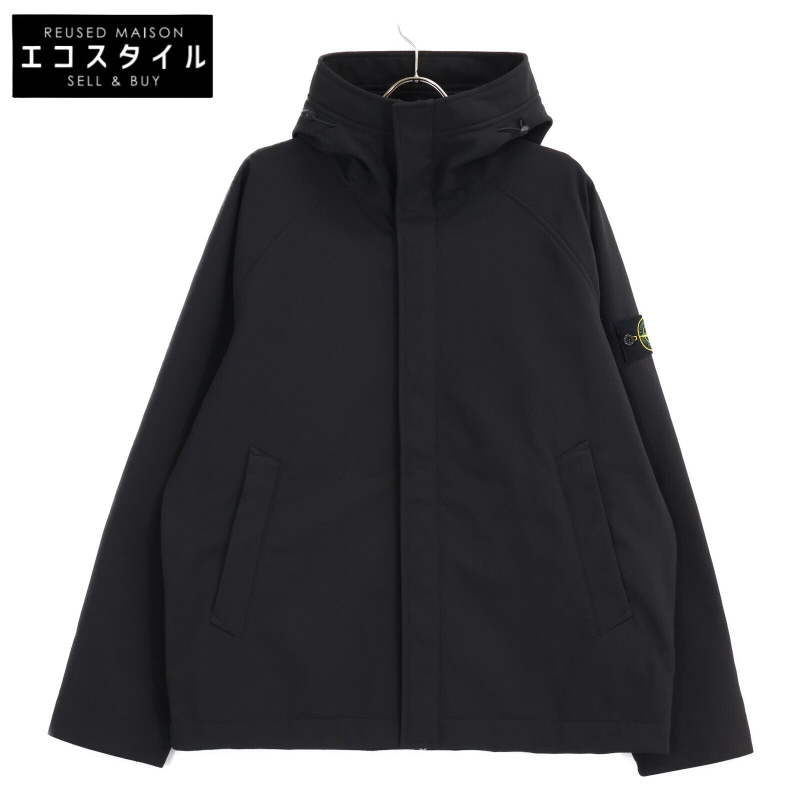 STONE ISLAND ストーンアイランド K2S15Q100010S0B22 ブラック SOFT SHELL-R フーデッド ジャケット ジャケット