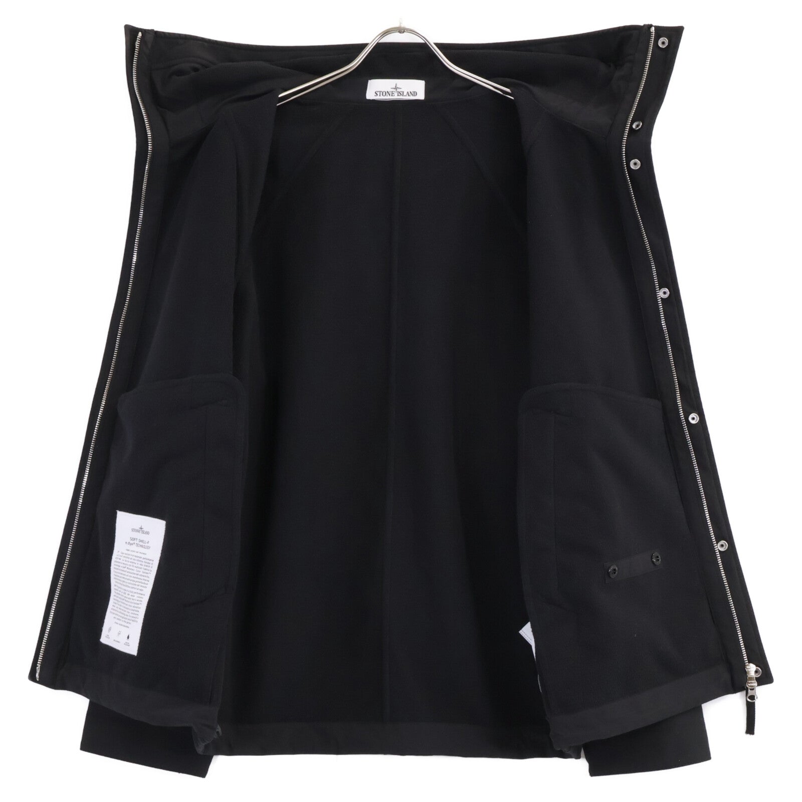 STONE ISLAND ストーンアイランド K2S15Q100010S0B22 ブラック SOFT SHELL-R フーデッド ジャケット ジャケット