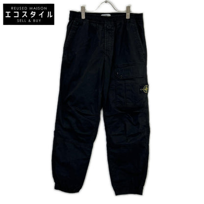 STONE ISLAND ストーンアイランド 8111532910 24AW ブラック スーピマコットンツイルストレッチ カーゴ イージーパンツ ボトムス