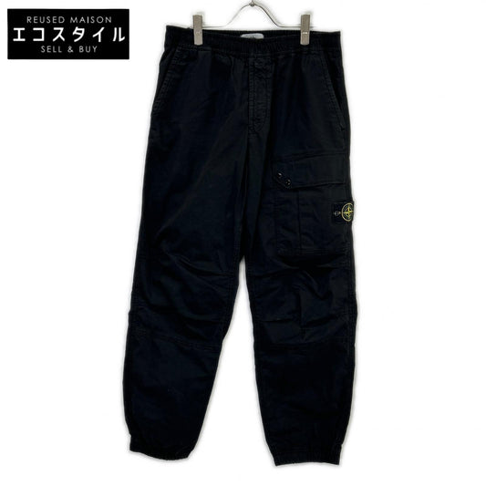 STONE ISLAND ストーンアイランド 8111532910 24AW ブラック スーピマコットンツイルストレッチ カーゴ イージーパンツ ボトムス