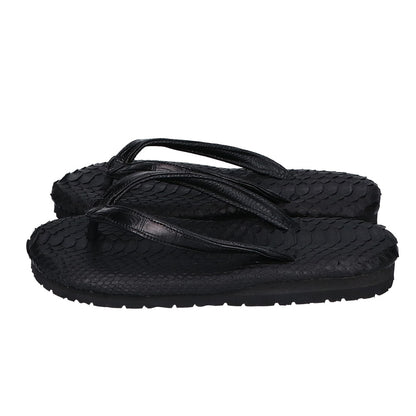 IKEDA Kohgei [Like new] 377 python and crocodile Vibram-soled sandals shoes