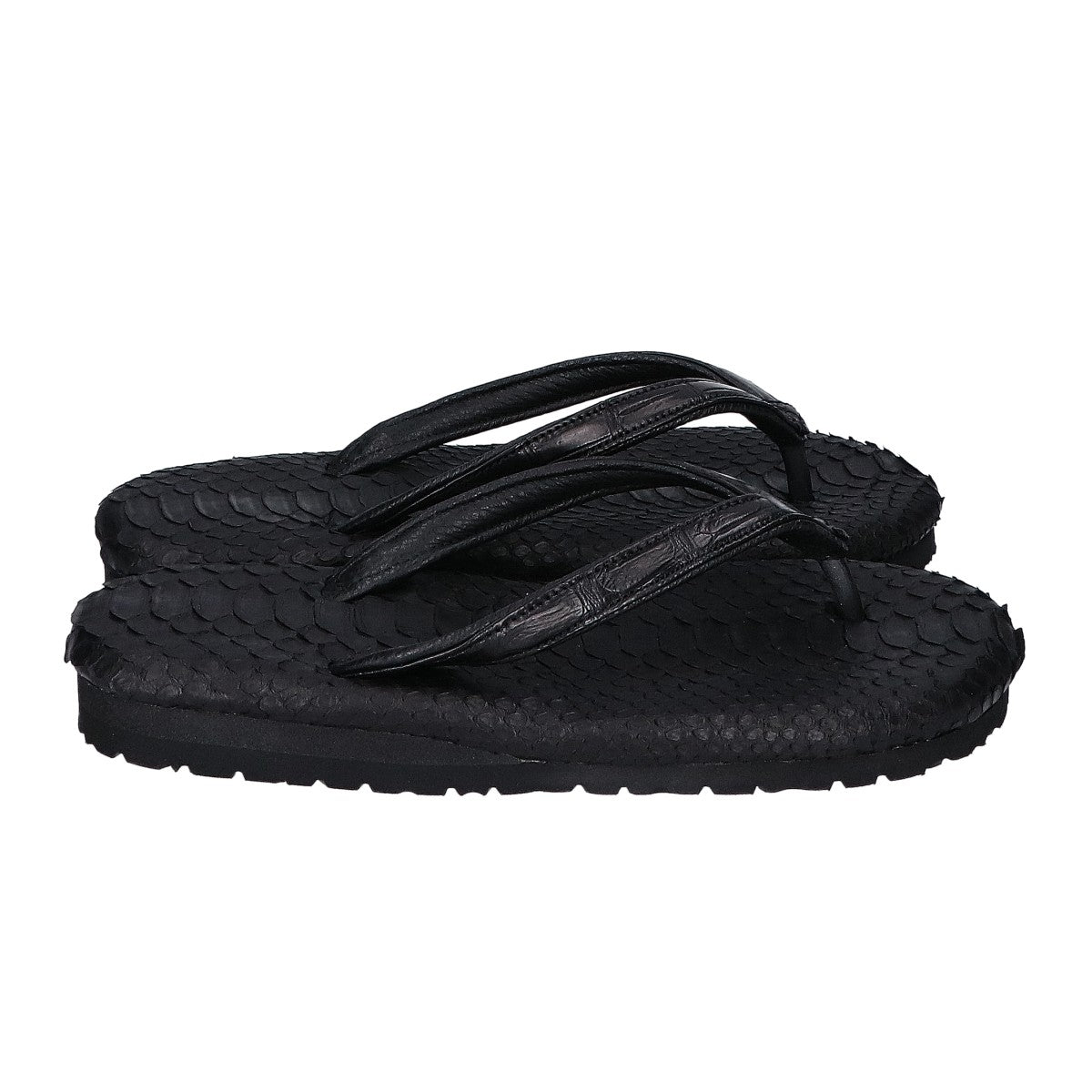 IKEDA Kohgei [Like new] 377 python and crocodile Vibram-soled sandals shoes