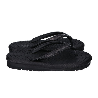 IKEDA Kohgei [Like new] 377 python and crocodile Vibram-soled sandals shoes