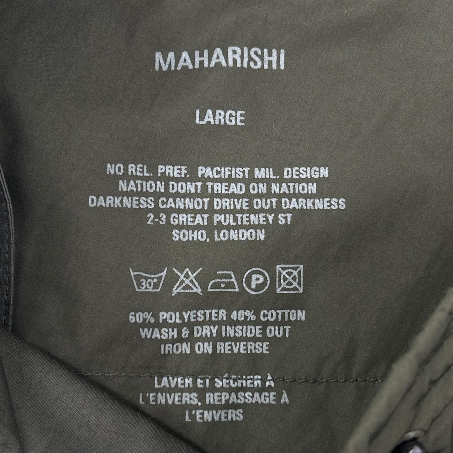 maharishi マハリシ カーキ コットン×ナイロン 虎刺繍 和柄 カーゴパンツ ボトムス