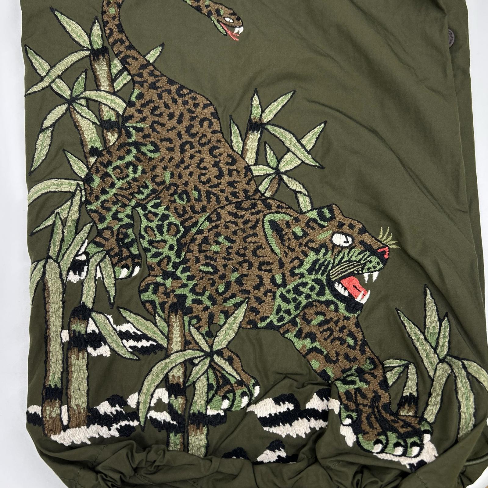 maharishi マハリシ カーキ コットン×ナイロン 虎刺繍 和柄 カーゴパンツ ボトムス