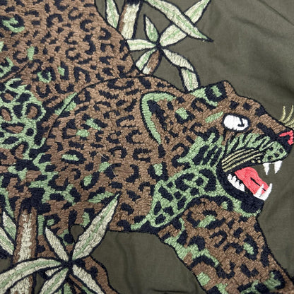 maharishi マハリシ カーキ コットン×ナイロン 虎刺繍 和柄 カーゴパンツ ボトムス