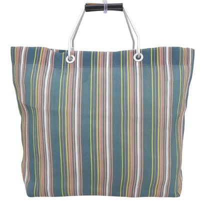 MARNI マルニ 美品 ストライプ フラワーカフェ トートバッグ レディース グリーン系 トートバッグ