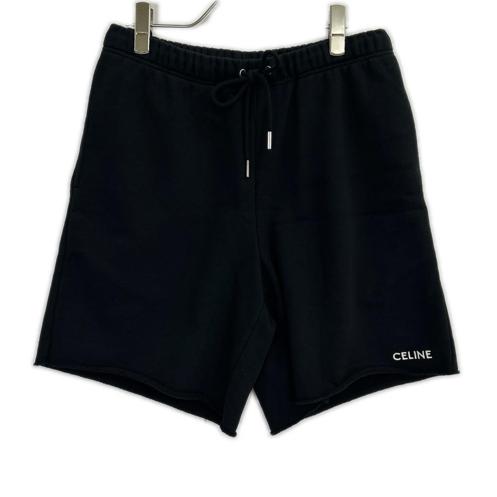 CELINE セリーヌ 2Z063670Q コットンフリース ロゴ ショートパンツ ボトムス