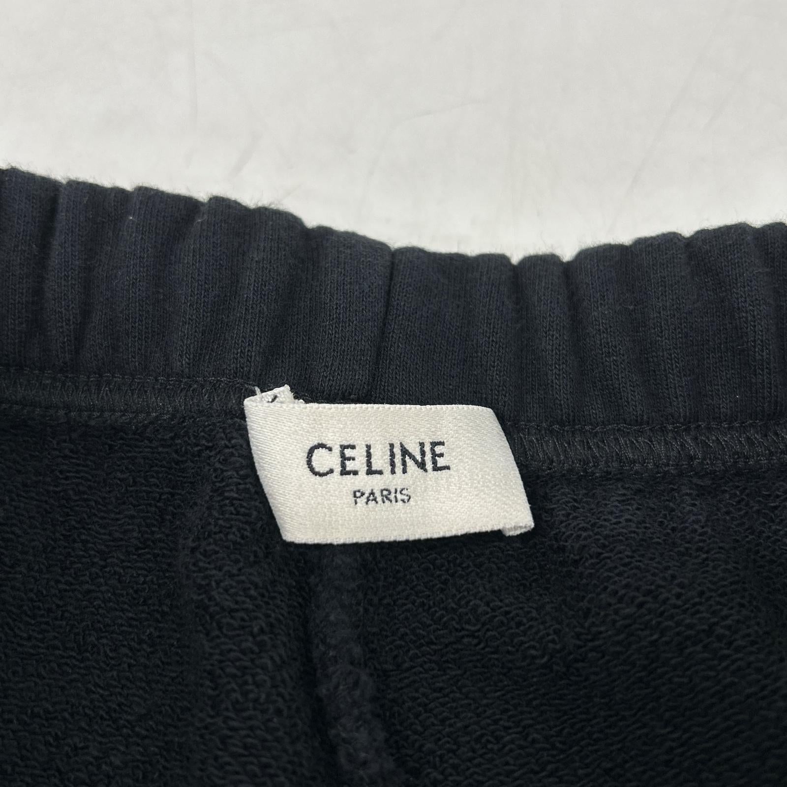 CELINE セリーヌ 2Z063670Q コットンフリース ロゴ ショートパンツ ボトムス