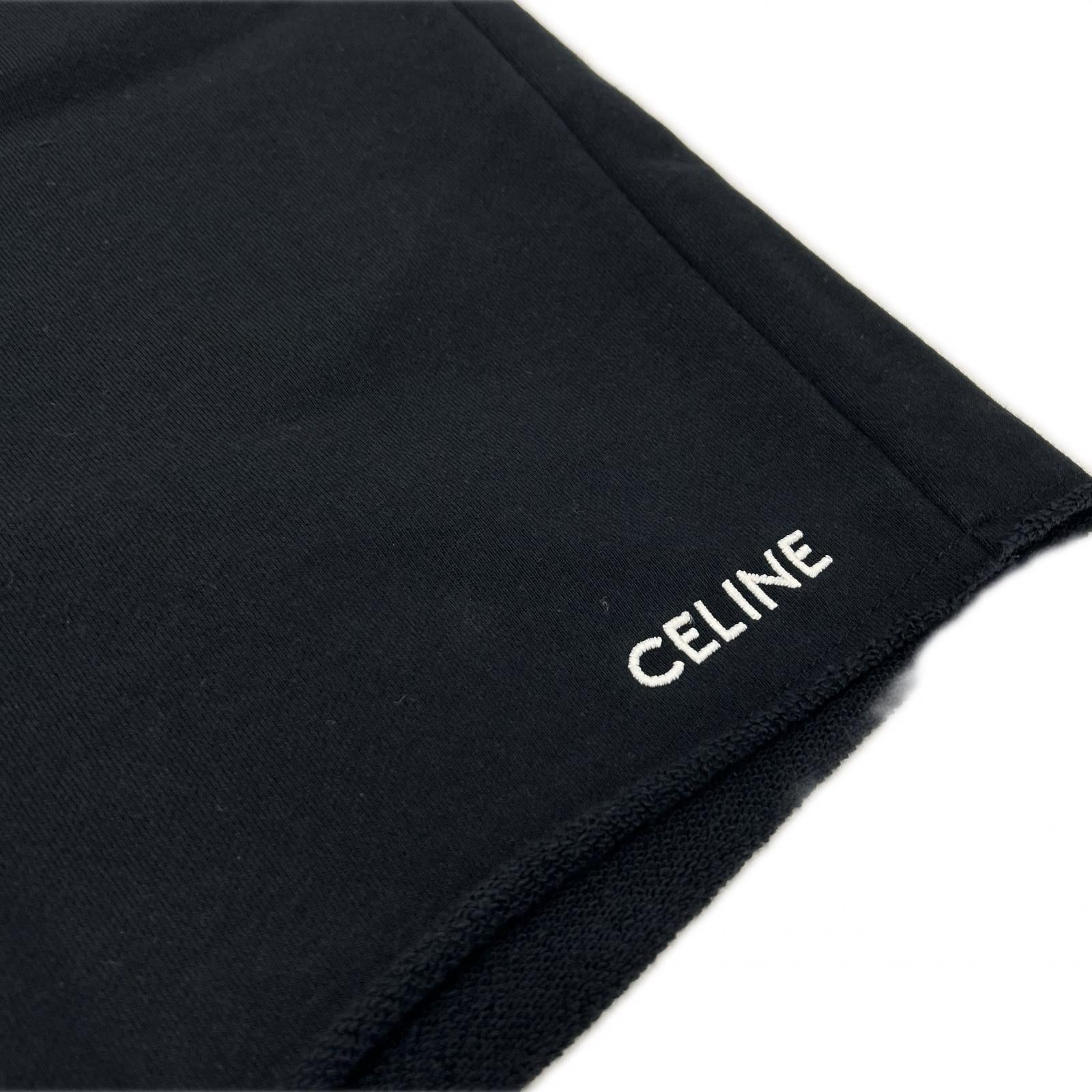 CELINE セリーヌ 2Z063670Q コットンフリース ロゴ ショートパンツ ボトムス