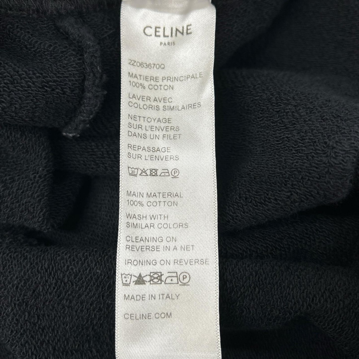 CELINE セリーヌ 2Z063670Q コットンフリース ロゴ ショートパンツ ボトムス