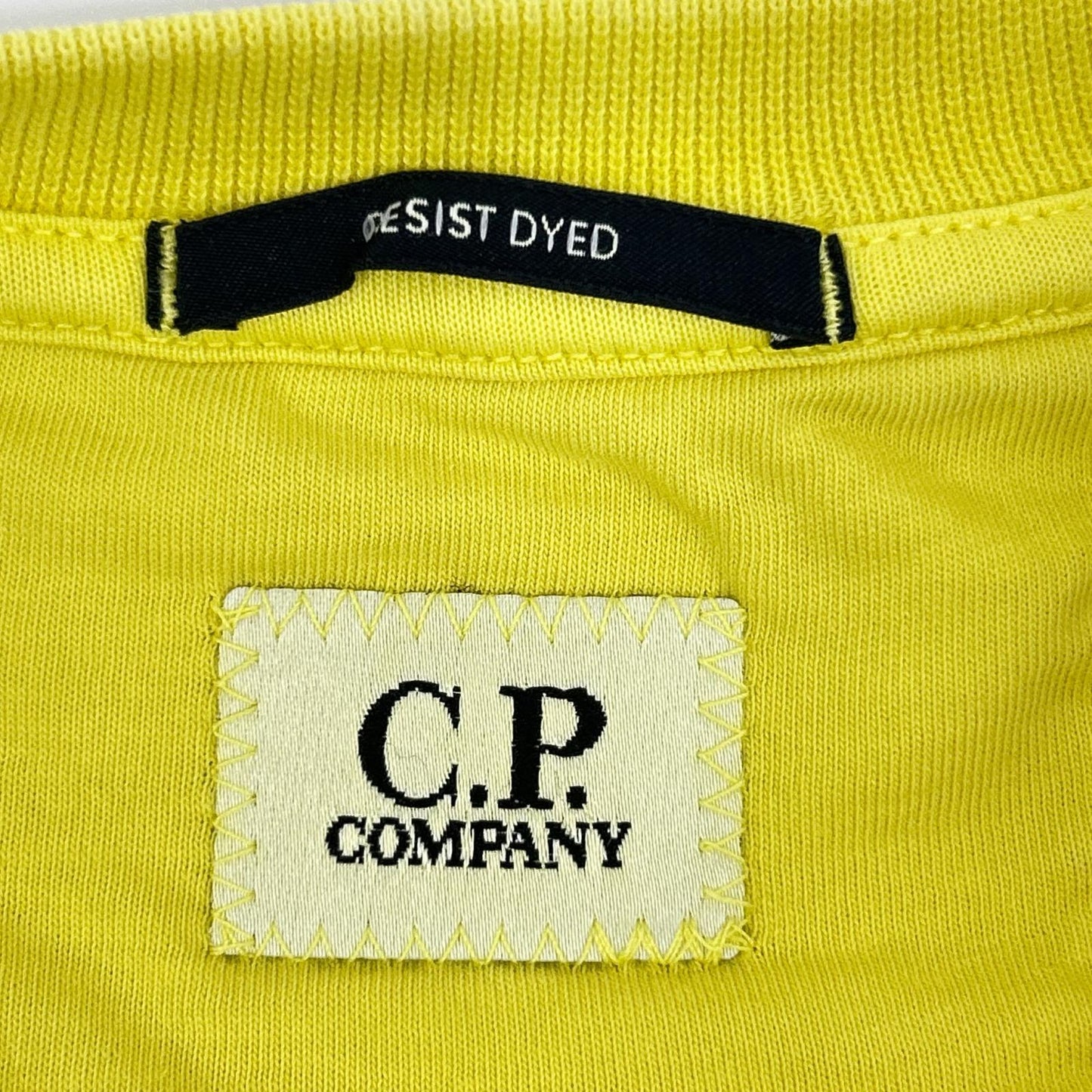 C.P.COMPANY シーピーカンパニー 19CMSS718A イエロー ダイアゴナル レズ フリース クルーネックスウェットシャツ トップス
