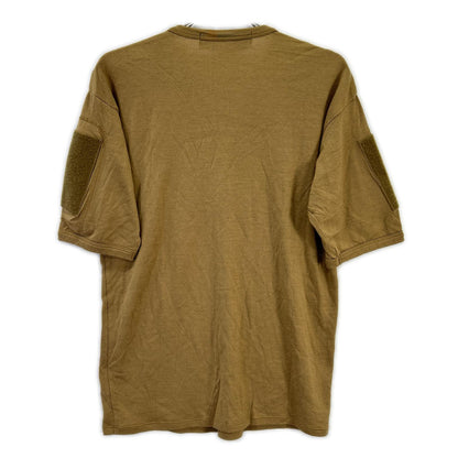 MOUT RECON TAILOR Mout Recon Tailor Brown Short-Sleeve Knit with Sleeve-Patch Design