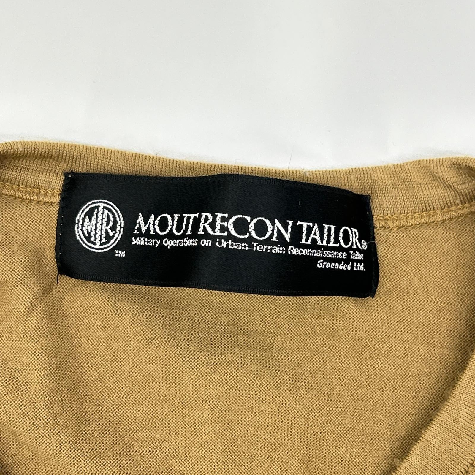 MOUT RECON TAILOR Mout Recon Tailor Brown Short-Sleeve Knit with Sleeve-Patch Design