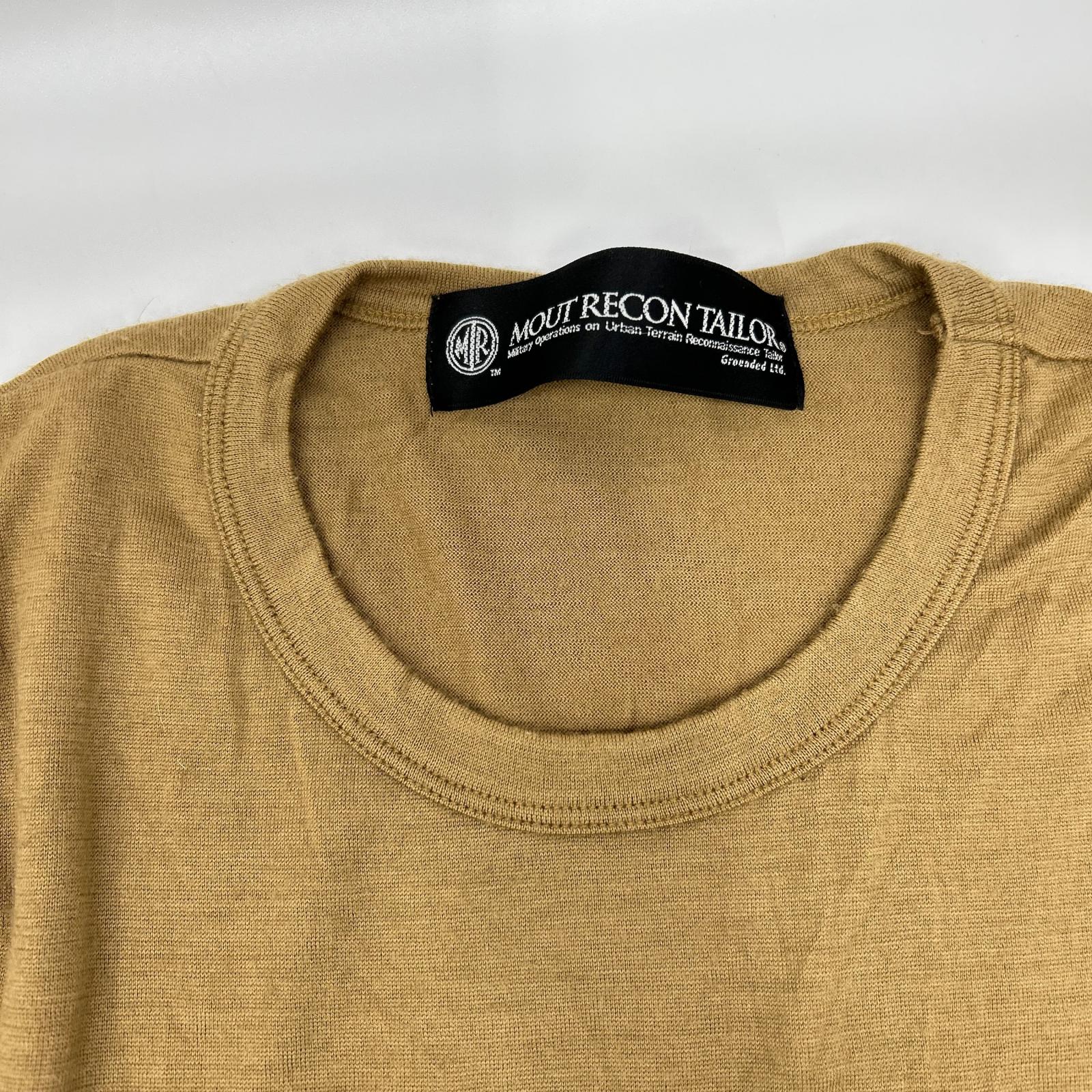 MOUT RECON TAILOR Mout Recon Tailor Brown Short-Sleeve Knit with Sleeve-Patch Design