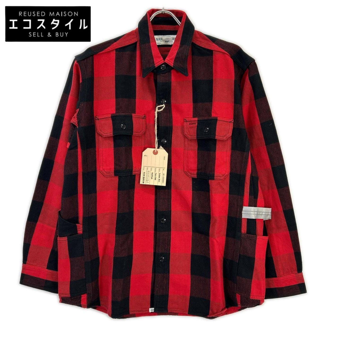 SASSAFRAS ササフラス SF-232061 レッド GARDENER SHIRT シャツ トップス