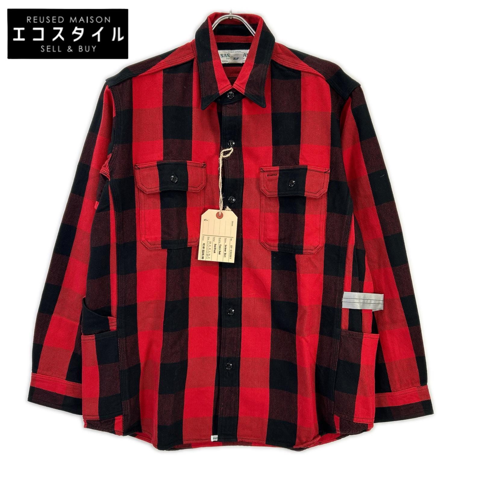 SASSAFRAS ササフラス SF-232061 レッド GARDENER SHIRT シャツ トップス