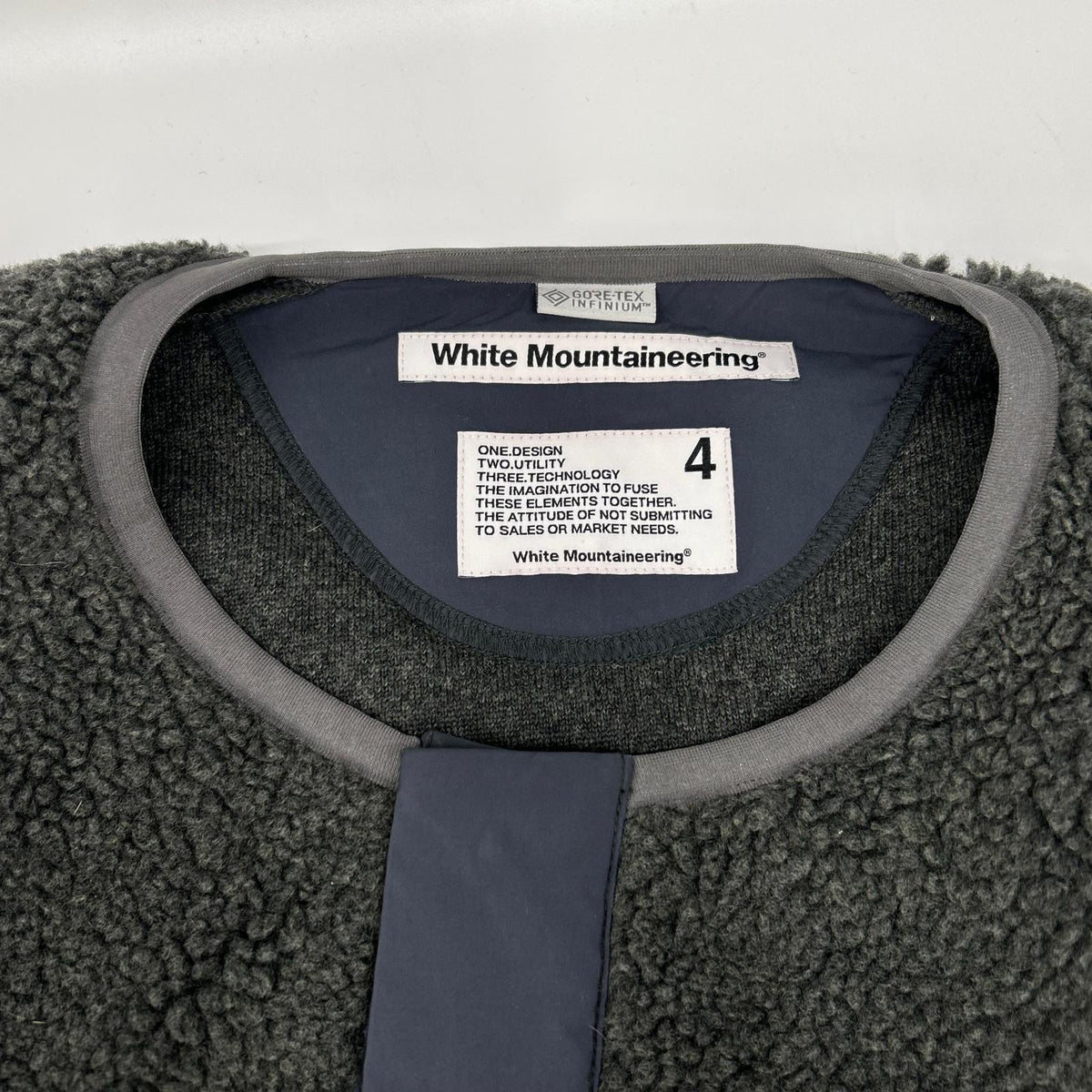WHITE MOUNTAINEERING ホワイトマウンテニアリング WM2173512 グレー GORE-TEX INFINIUM パッチワークボア ジャケット ジャケット