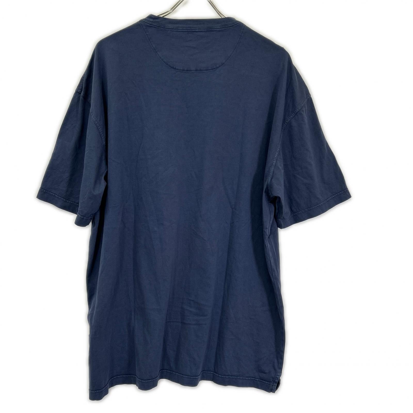 PRADA プラダ UJN852 S232 ネイビー トライアングルロゴ コットン 半袖Tシャツ トップス
