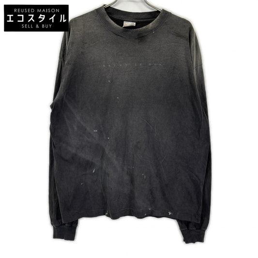 SAINT MICHAEL セントマイケル SM-HR1-0000-029 グレー LS TEE X USED加工 長袖Tシャツ トップス