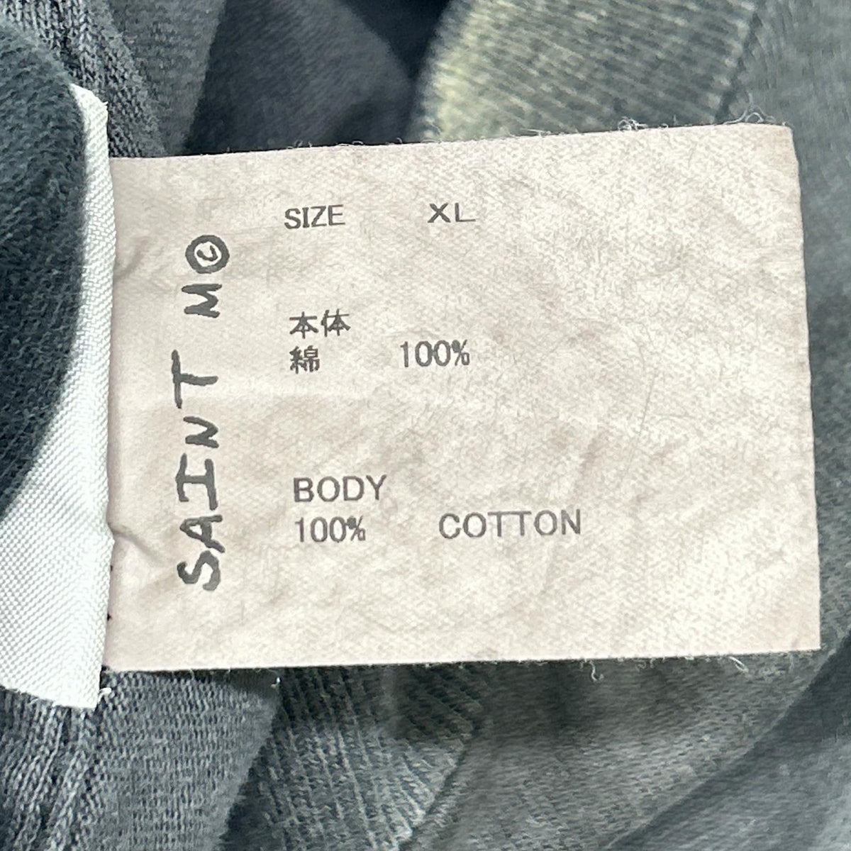SAINT MICHAEL セントマイケル SM-HR1-0000-029 グレー LS TEE X USED加工 長袖Tシャツ トップス