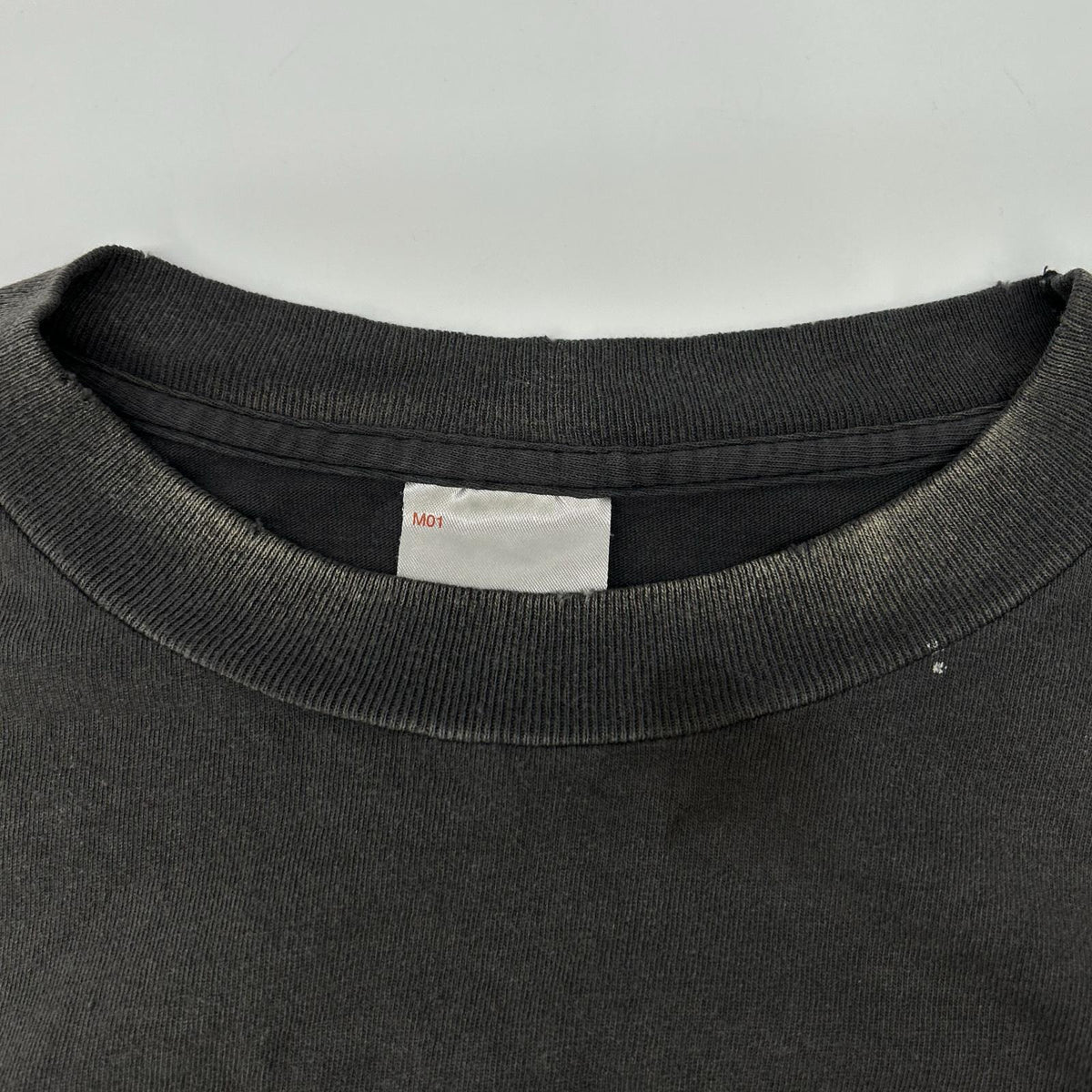 SAINT MICHAEL セントマイケル SM-HR1-0000-029 グレー LS TEE X USED加工 長袖Tシャツ トップス