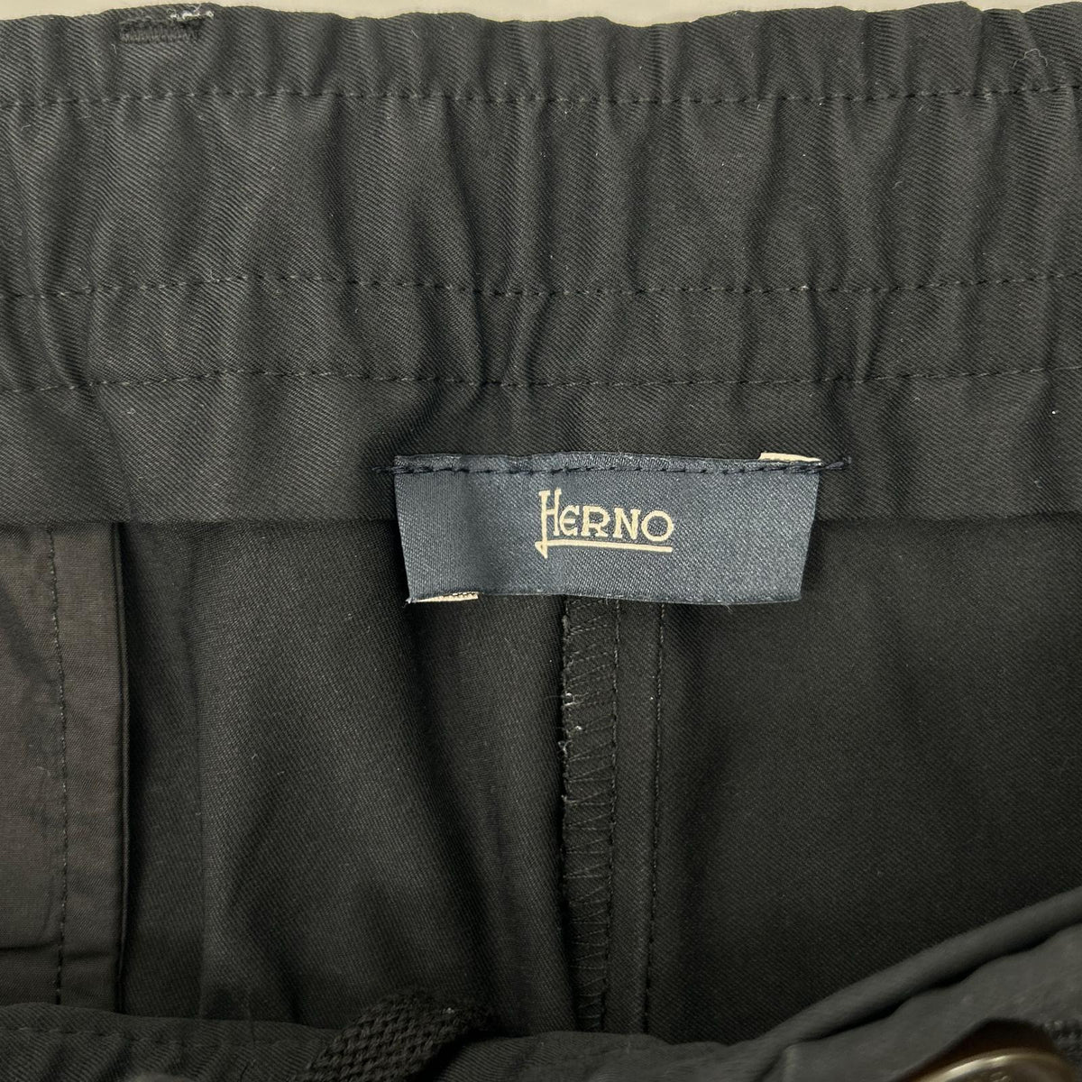 HERNO Herno PT000015U Black Polyester Slacks Bottoms