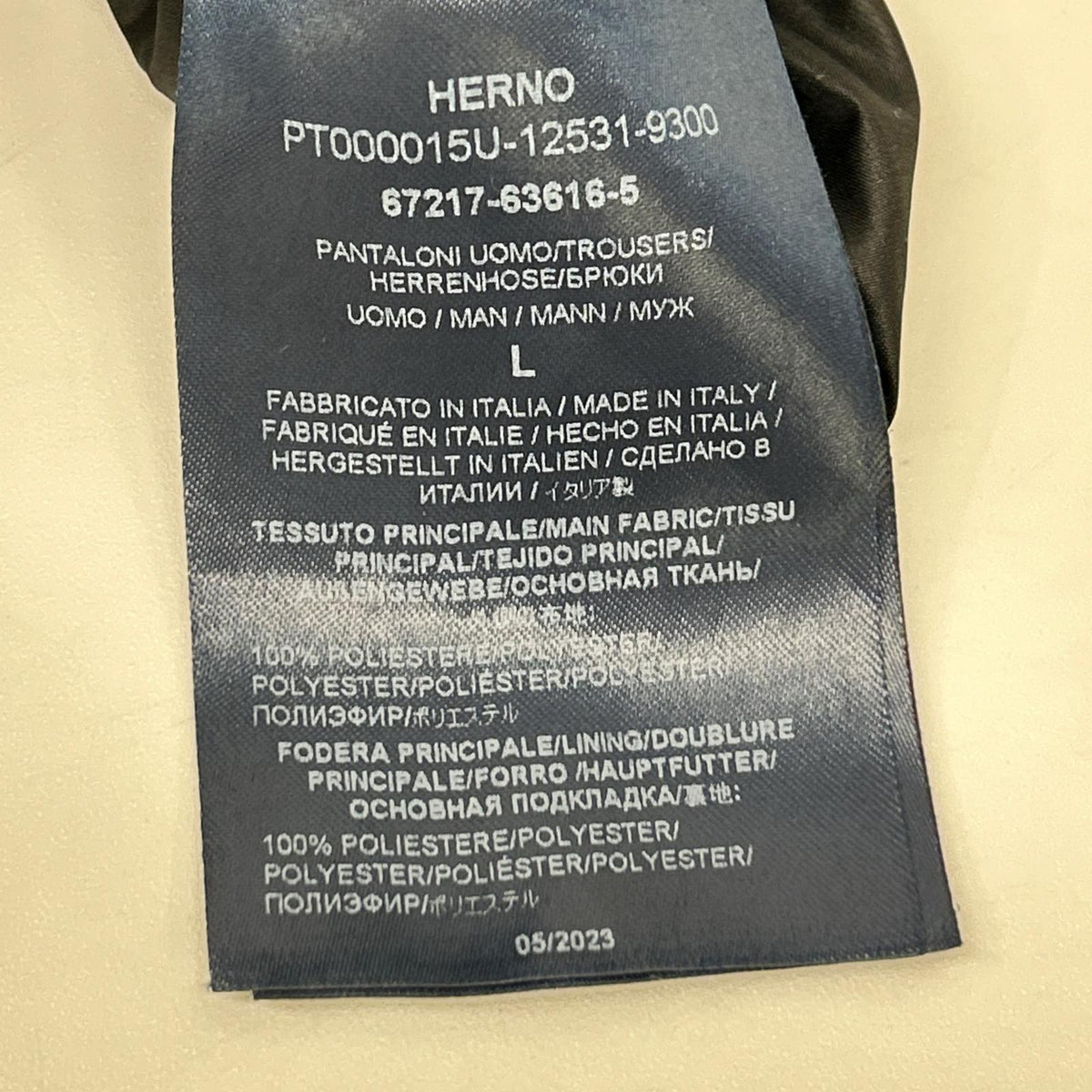 HERNO Herno PT000015U Black Polyester Slacks Bottoms