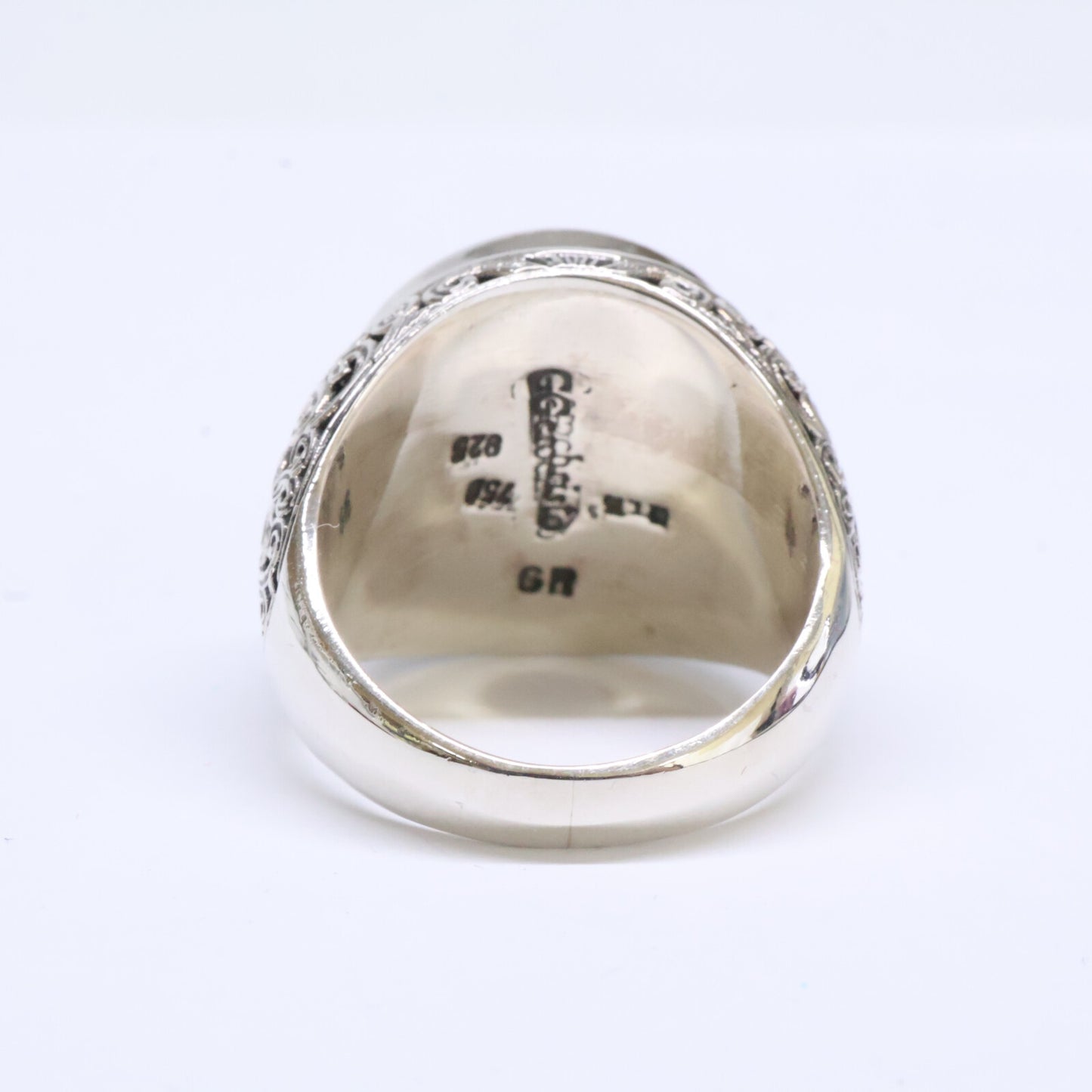 Gerochristo ジェロクリスト 【新品同様】925 750 Mediterranean ルビー 透かし彫り リング 指輪
