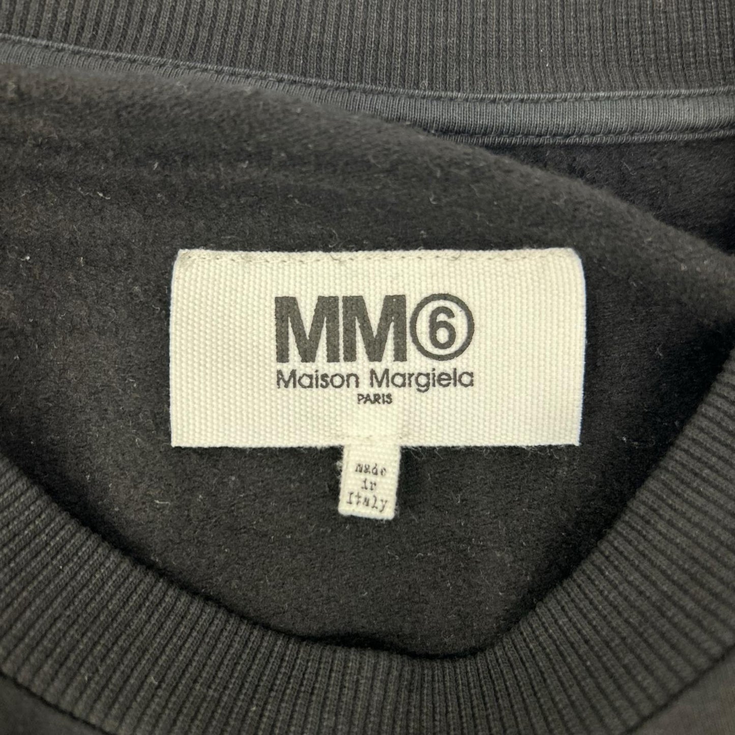 MM6 エムエムシックス 22年製 S52GU0164 ブラック コットンレーヨン スウェット トップス