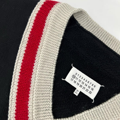 Maison margiela メゾンマルジェラ 20年製 S30GU0141 ネイビー Vネックニット 切替 スウェット トップス