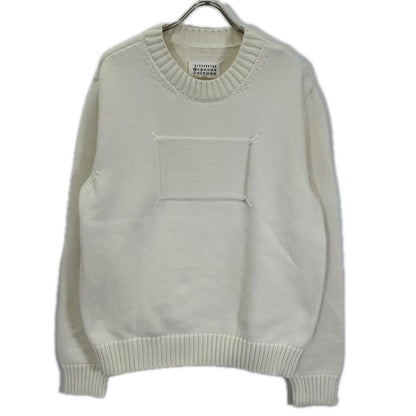 Maison margiela メゾンマルジェラ 20年製 S50GP0212 ホワイト ラベルロゴ 4ステッチ クルーネック ニットセーター トップス