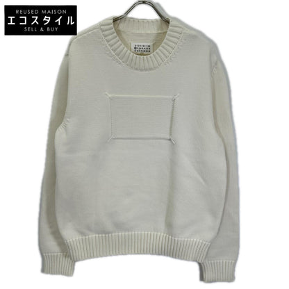 Maison margiela メゾンマルジェラ 20年製 S50GP0212 ホワイト ラベルロゴ 4ステッチ クルーネック ニットセーター トップス